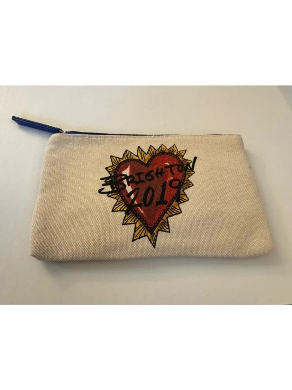 Brighton Love Of Art 2019 Canvas Zippered Pouch Cosmetic Bag LX7